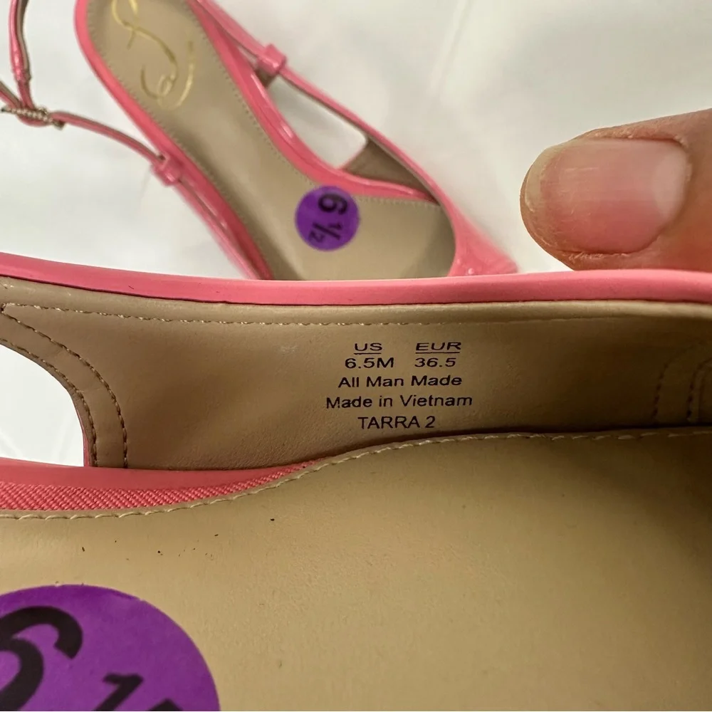 Sam Edelman Women's Tarra 2 Slingback Heel Pink Lotus Size 6.5 NWOB - Picture 8 of 10